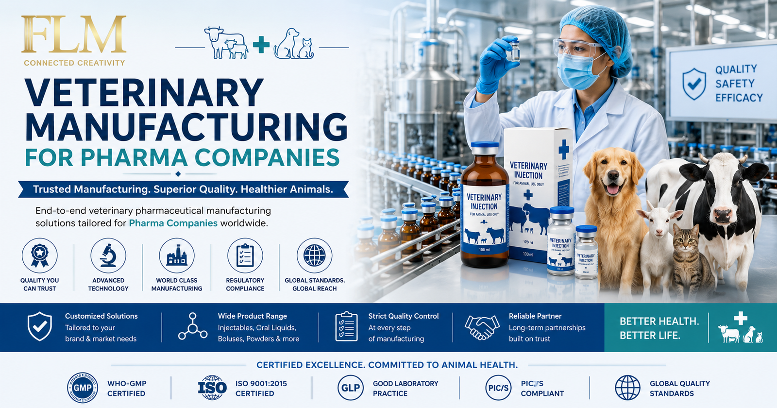 Veterinary Manufacturing For Pharma Companies | Quality Animal Healthcare Products 