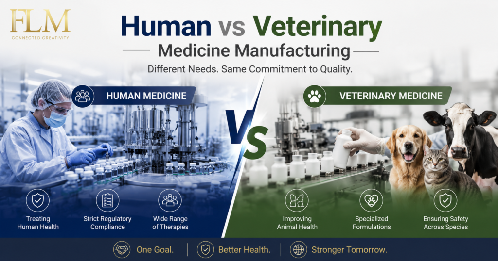 Human vs Veterinary Medicine Manufacturing